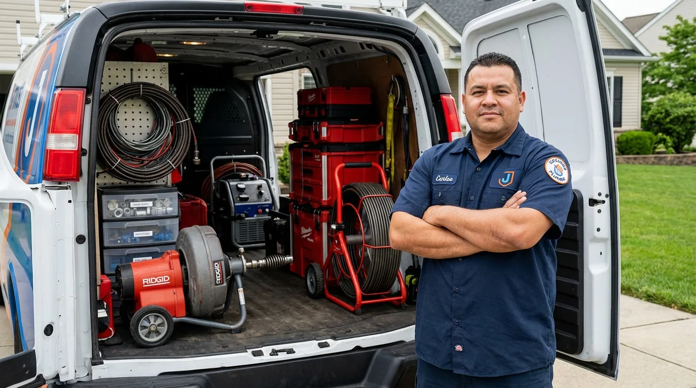 Professional drain cleaning equipment and Johns Plumbing LLC plumber in Lompoc