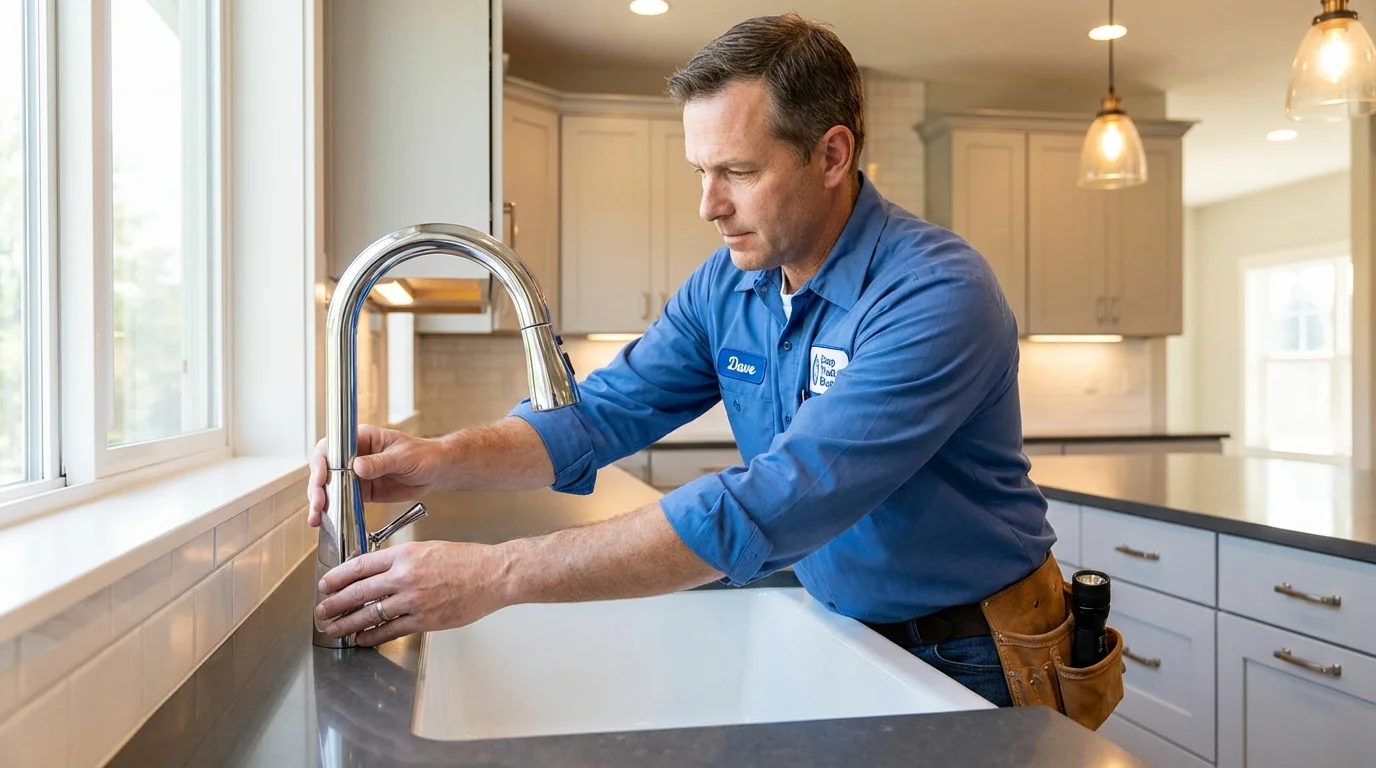 Kitchen faucet installation by Johns Plumbing LLC in Lompoc